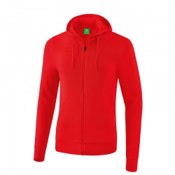 Kapuzensweatjacke rot