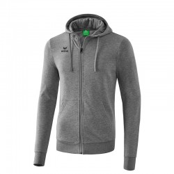 Kapuzensweatjacke grau melange